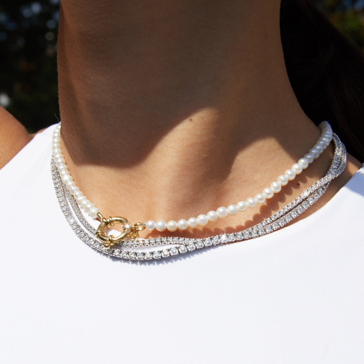 Pearl Aura Beaded Necklace