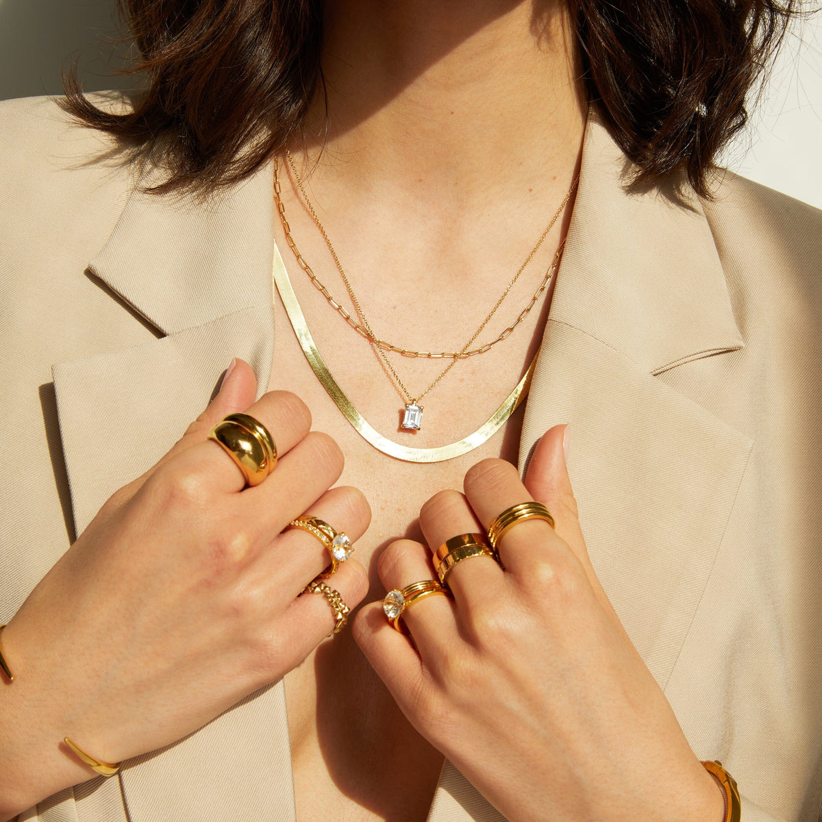 Emerald Gemstone Solitaire Necklace