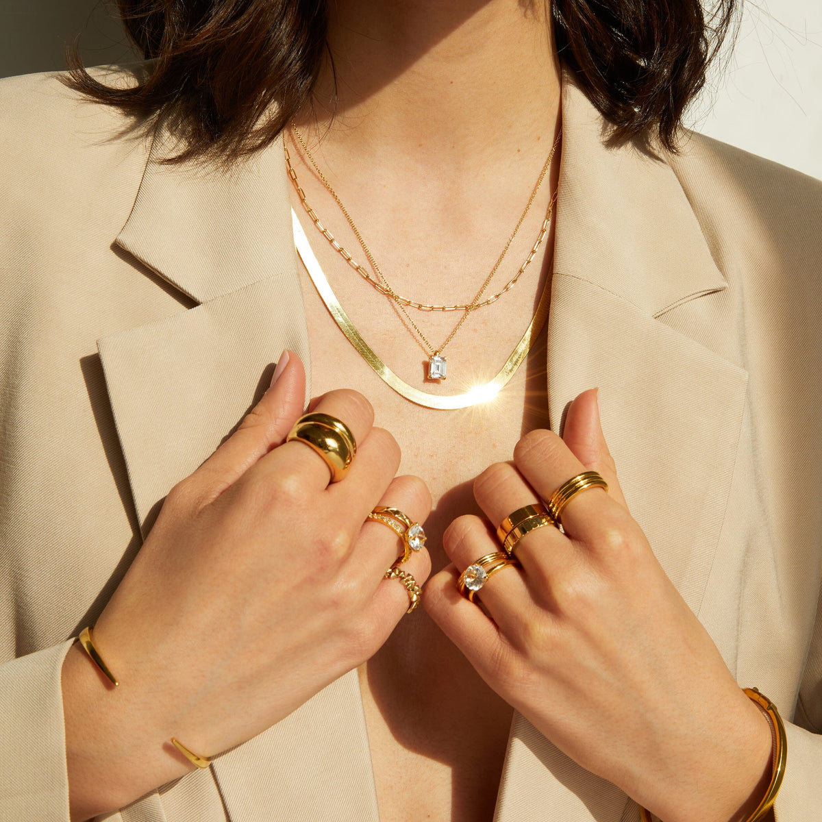 Emerald Gemstone Solitaire Necklace