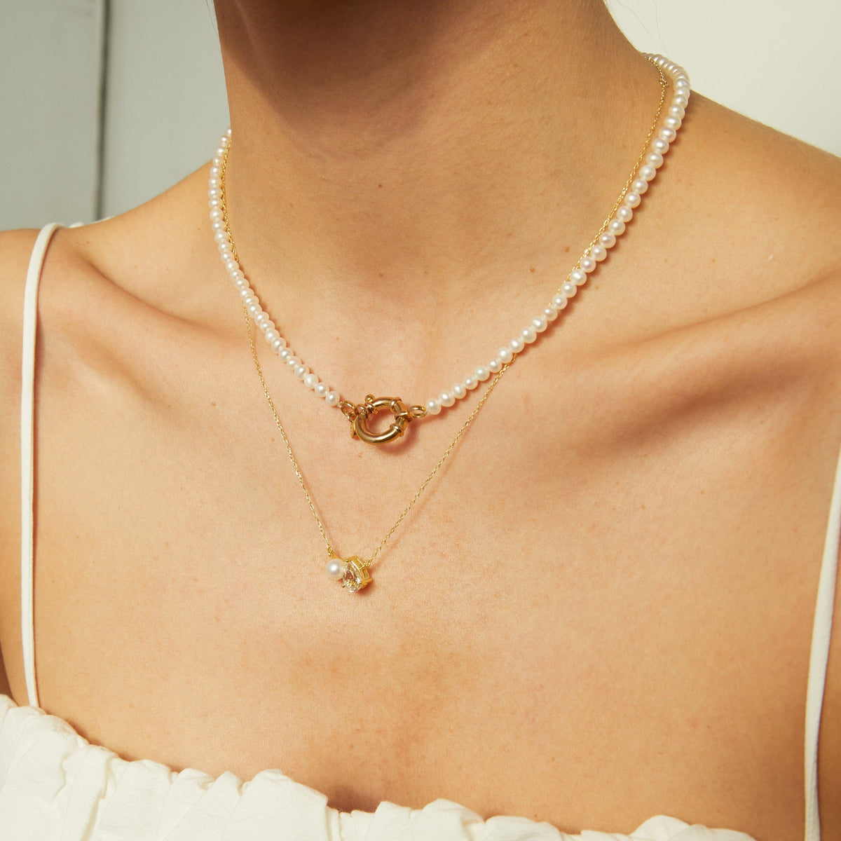 Pearl Toi et Moi Necklace