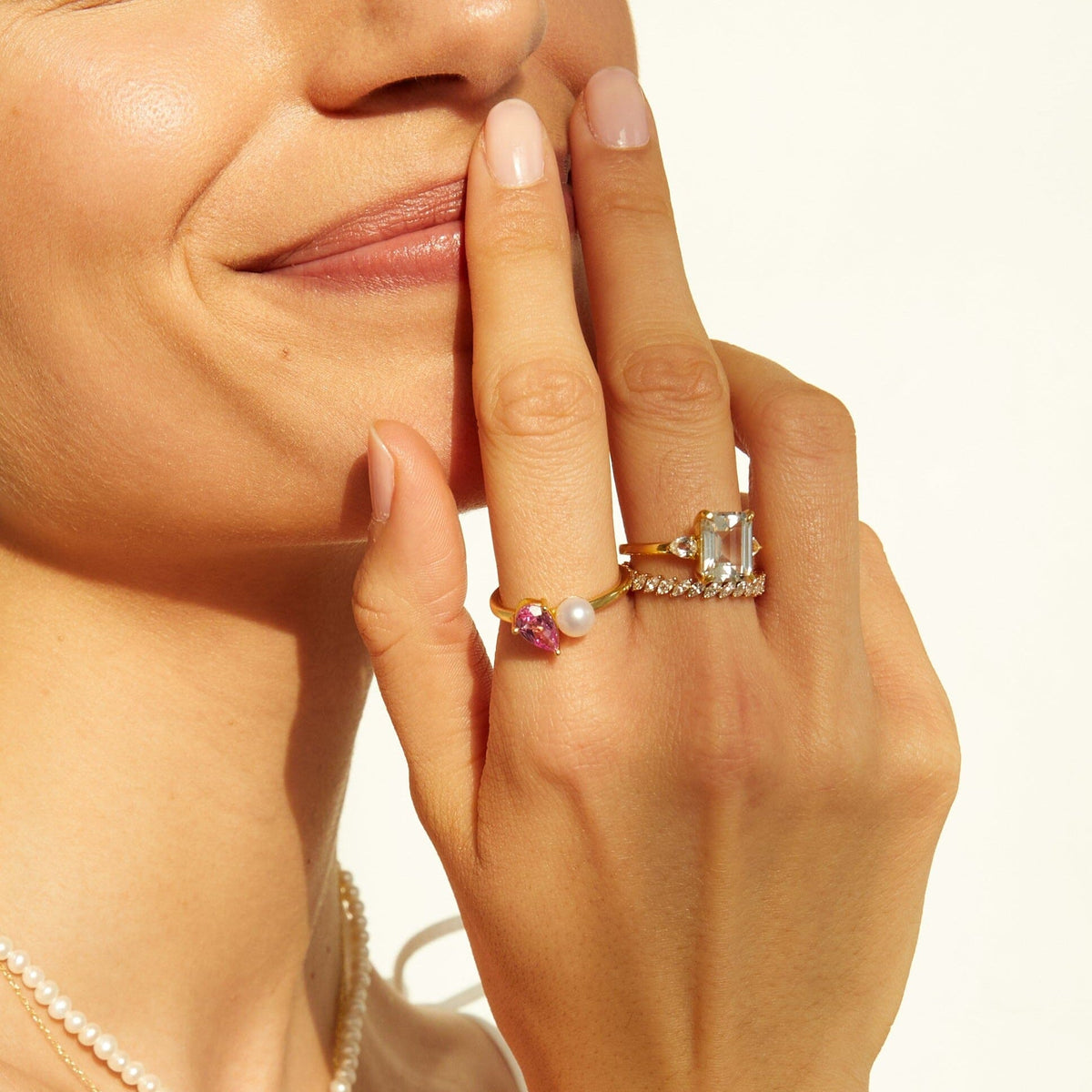 Pearl Toi et Moi Ring