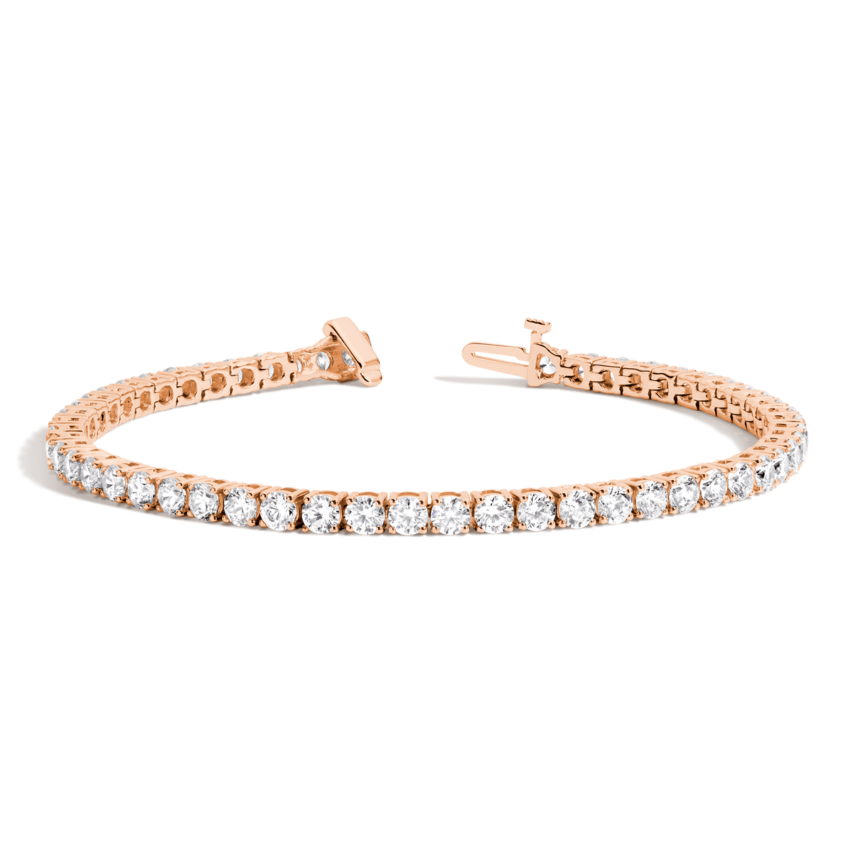 Classic Diamond Tennis Bracelet 14K 18K Rose Gold 6in 6.5in 7in 7.5in 7ct (5XL)