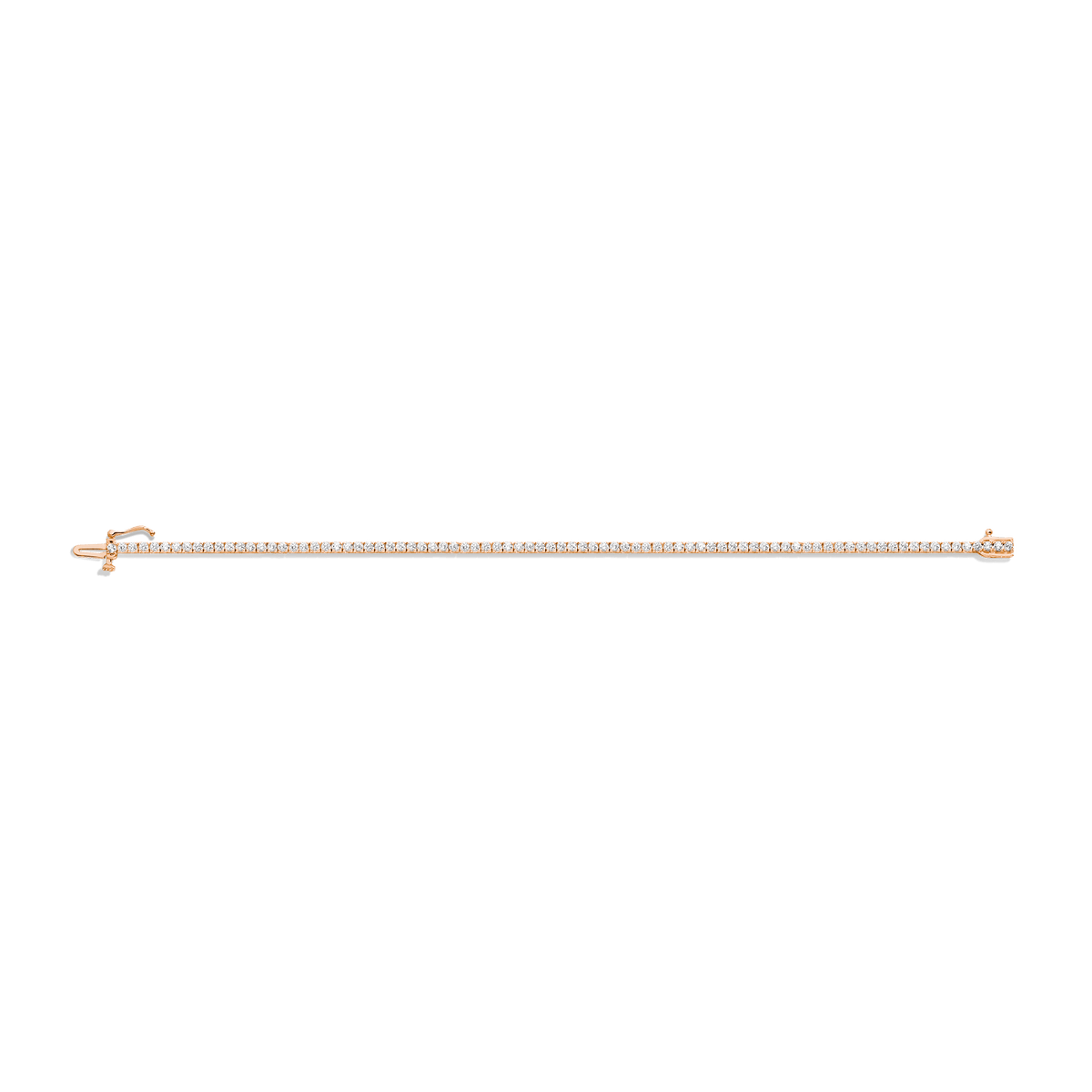 Dazzling Diamond Tennis Bracelet 14K 18K Rose Gold 6in 6.5in 7in 7.5in 2ct (Large)