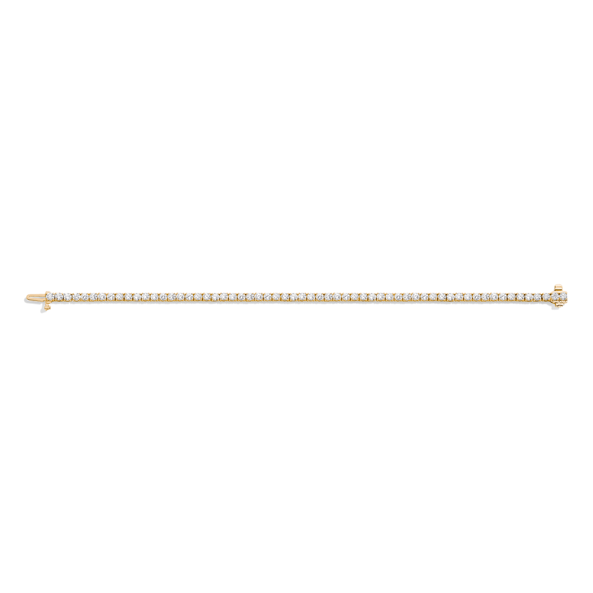 Classic Diamond Tennis Bracelet 14K 18K Yellow Gold 6in 6.5in 7in 7.5in 5ct (3XL)