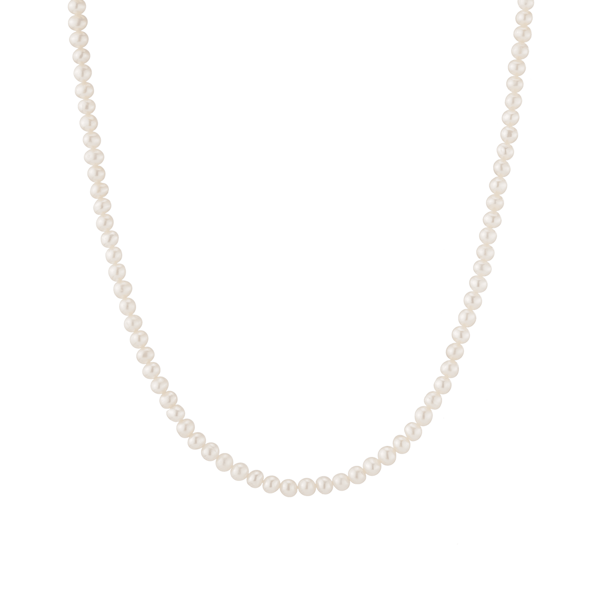 Classic Pearl Necklace 14k 18k Yellow Gold Rose Gold White Gold 16.5in 18in 4 mm First