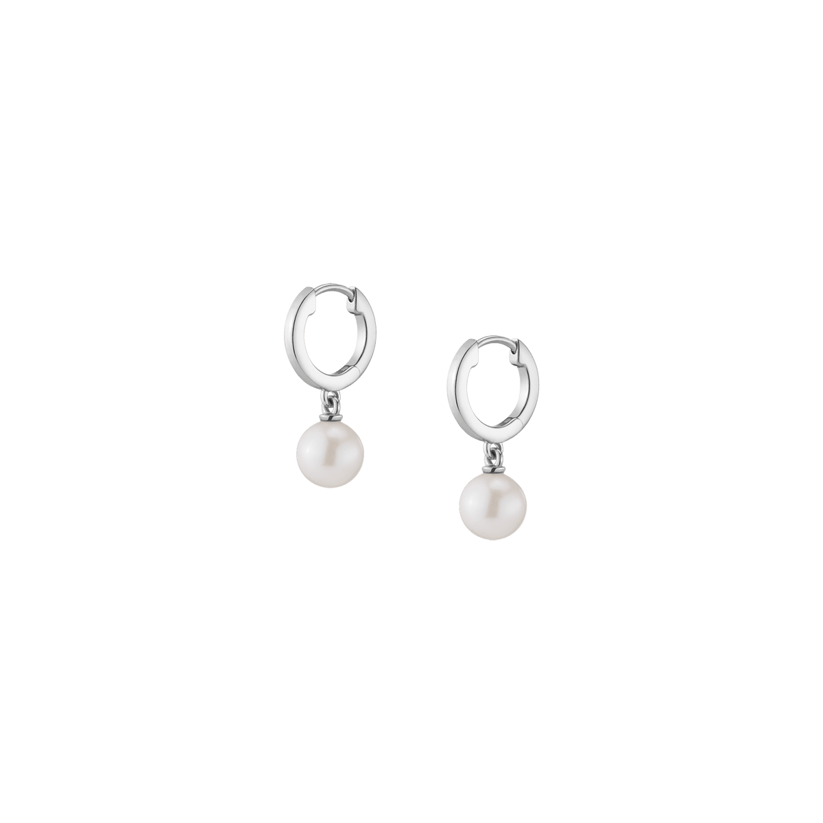 Pearl Huggie Earrings Vermeil 14k 18k White Gold Pair Single First