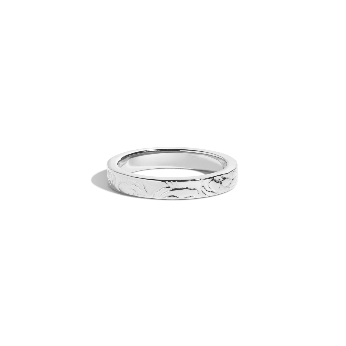 AURATE X MACENNA: Mini Rose Garden Ring Vermeil 14k White Gold