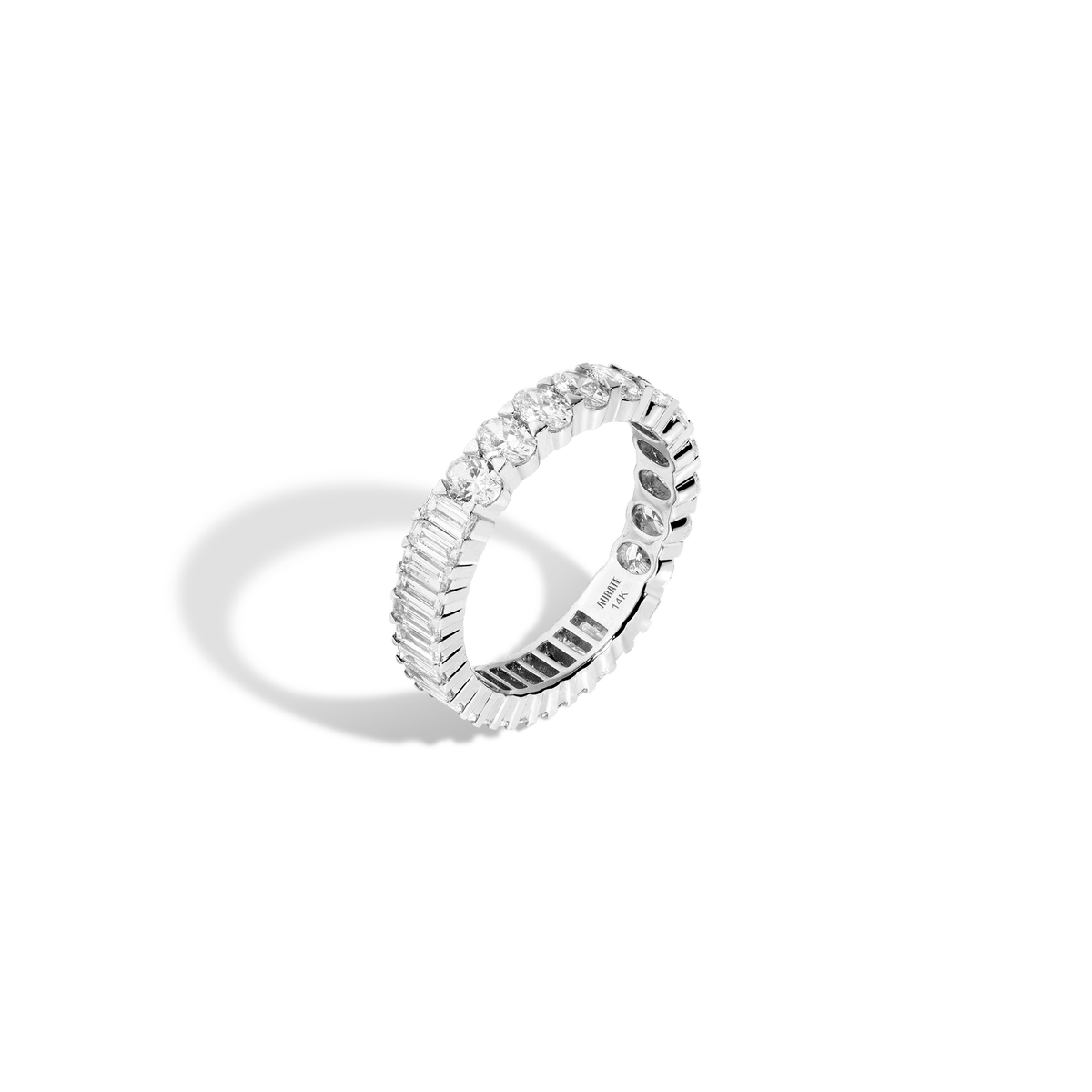 Two-in-One Diamond Eternity Ring 14k 18k White Gold First Lab-grown First
