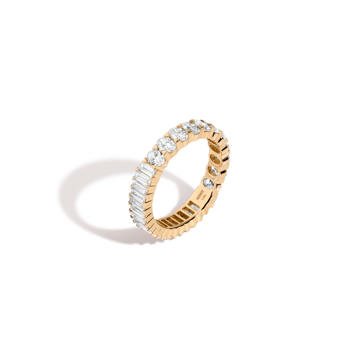 Two-in-One Diamond Eternity Ring 14k 18k Yellow Gold First Lab-grown First