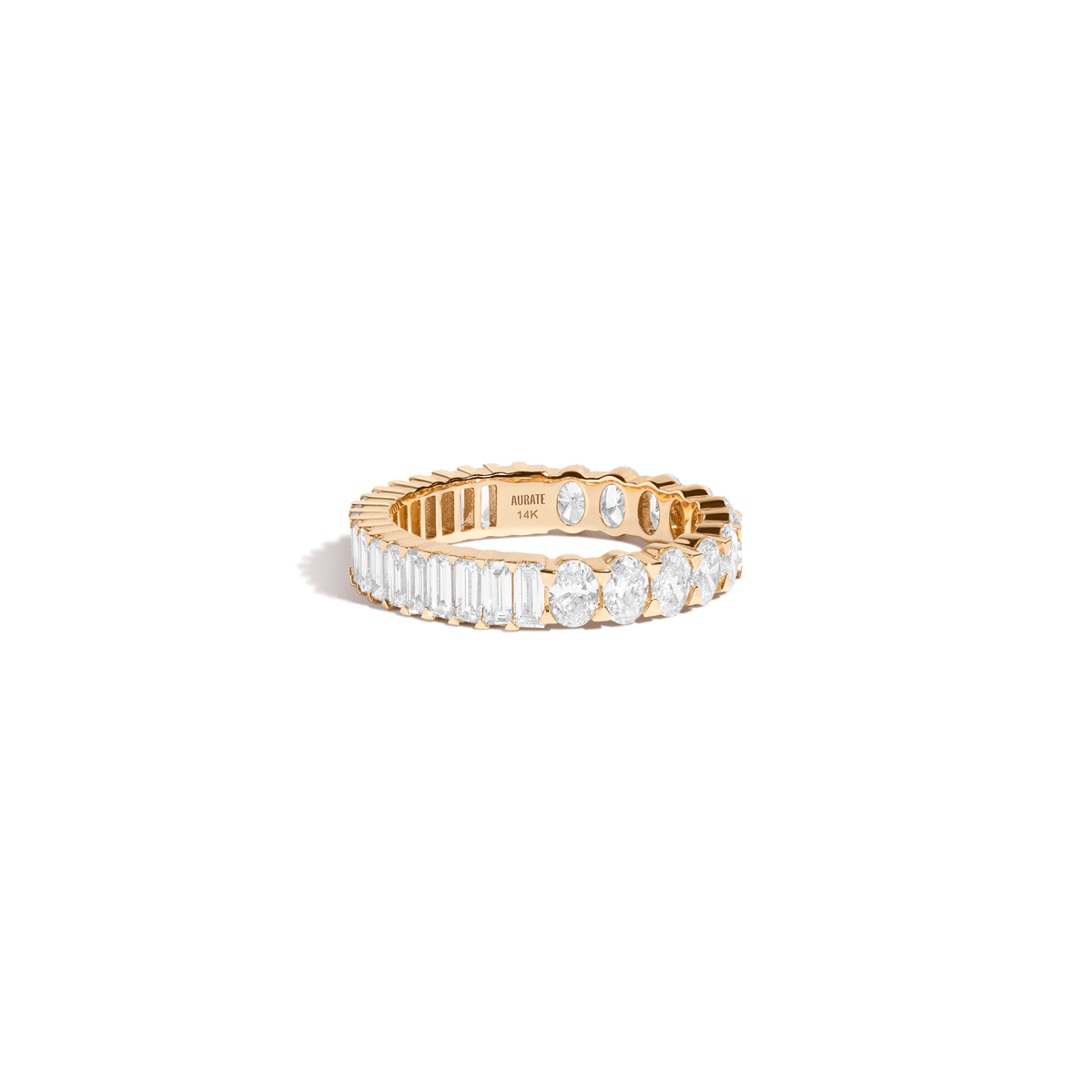 Two-in-One Diamond Eternity Ring 14k 18k Yellow Gold First Lab-grown First