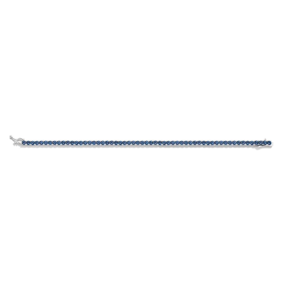 Lab Grown Blue Sapphire Tennis Bracelet