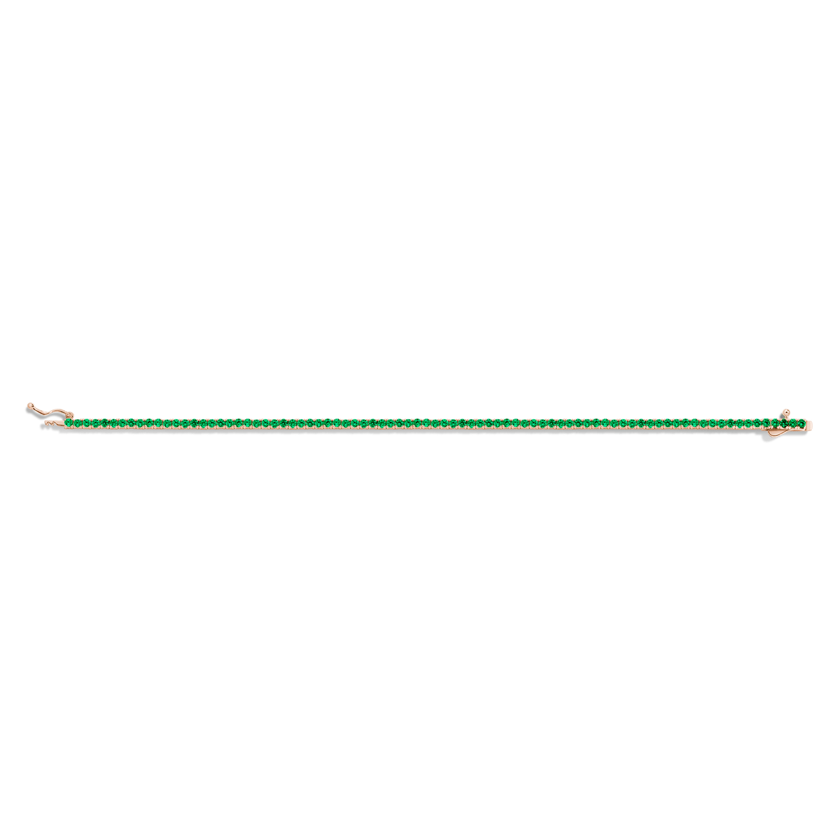 Lab Grown Green Emerald Tennis Bracelet
