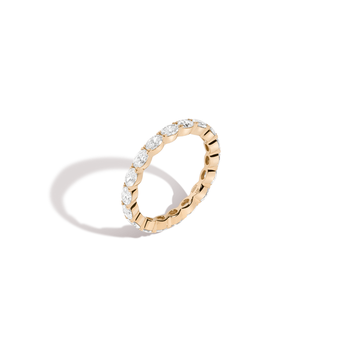 Horizontal Oval Diamond Eternity Ring