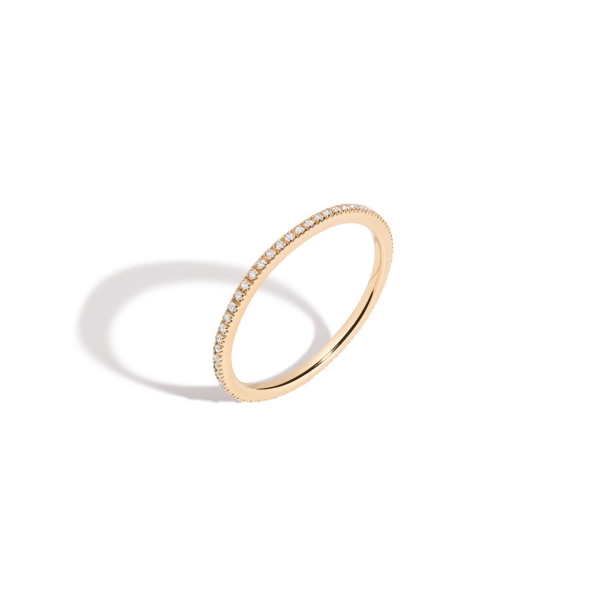 Pavé Diamond Eternity Ring - Lab 14k Yellow Gold 0.125ct