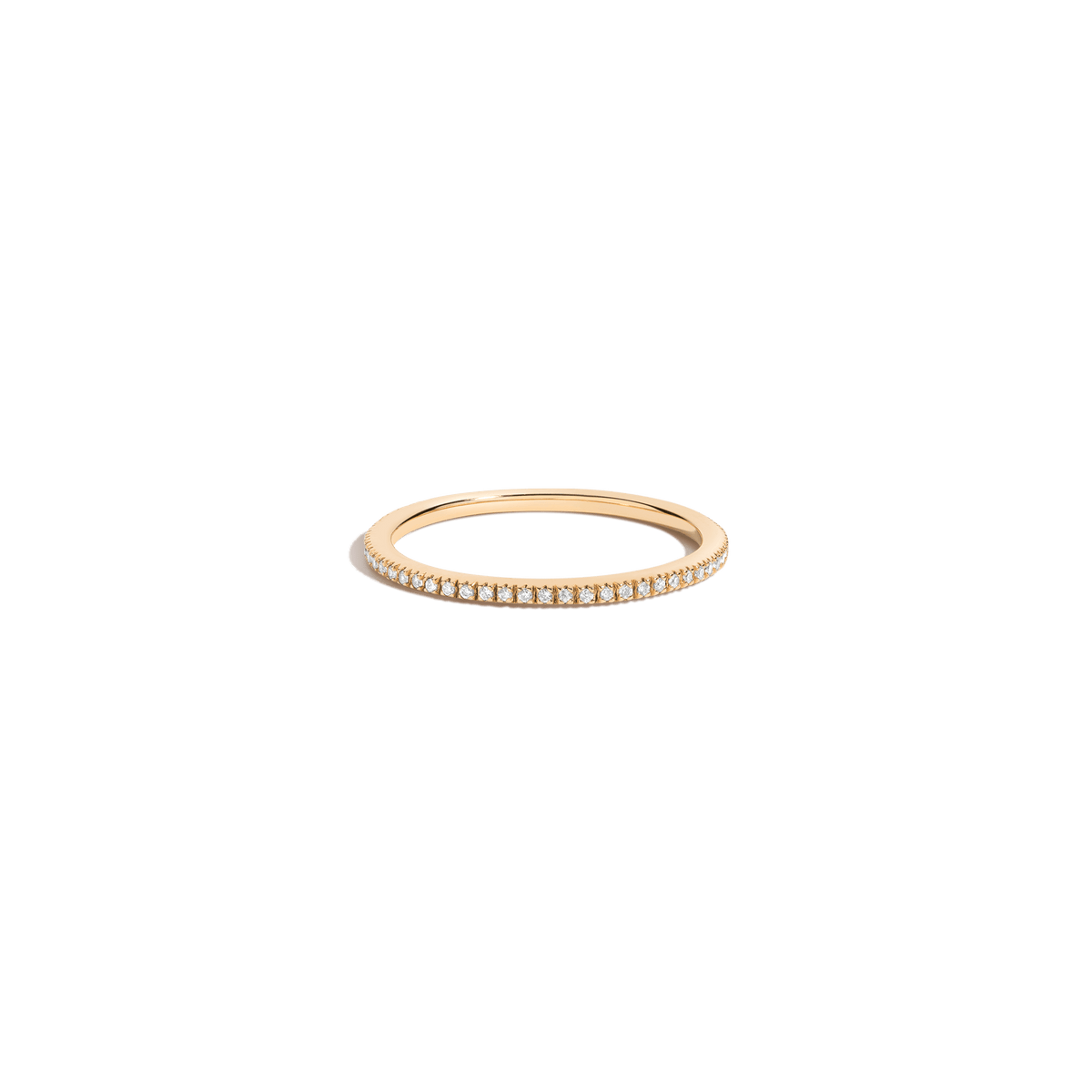 Pavé Diamond Eternity Ring - Lab 14k Yellow Gold 0.125ct