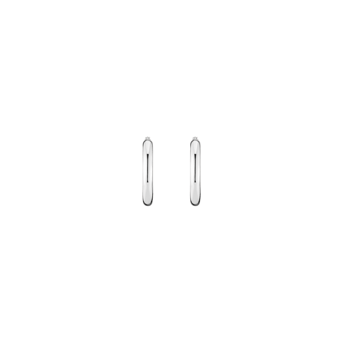 Classic Gold Hoop Earrings 14k White Gold Pair Single 20mm