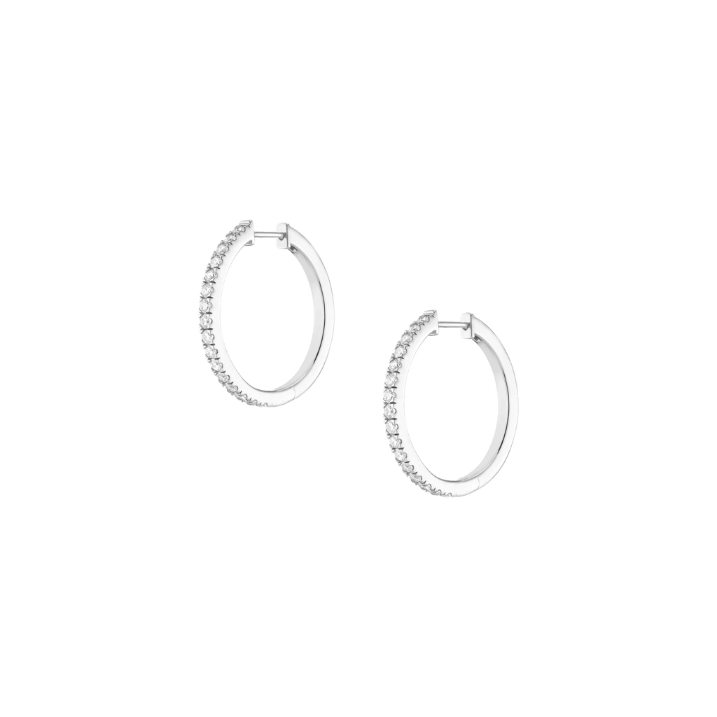 0.75ct. Princess Diamond Stud Earrings 14kt White Gold G-H, VS2