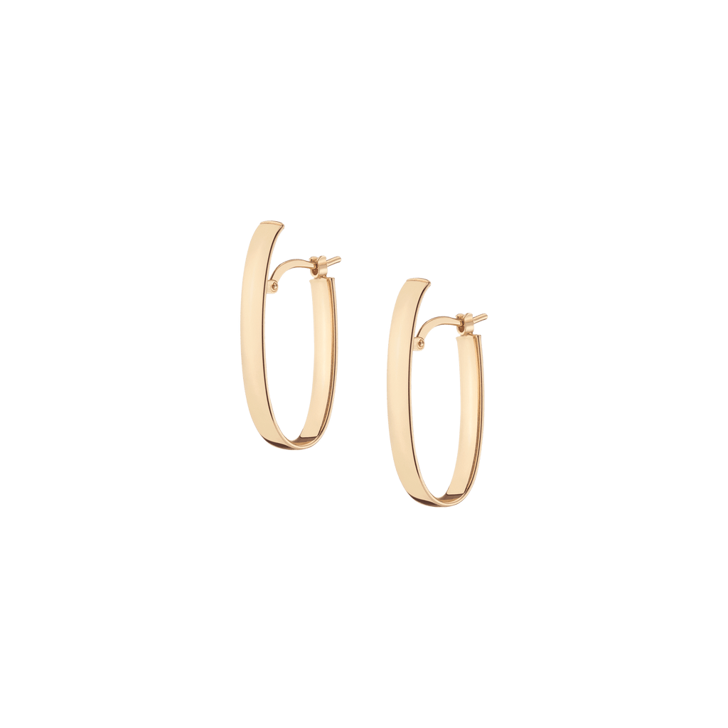 Bold Oval Hoop Earrings