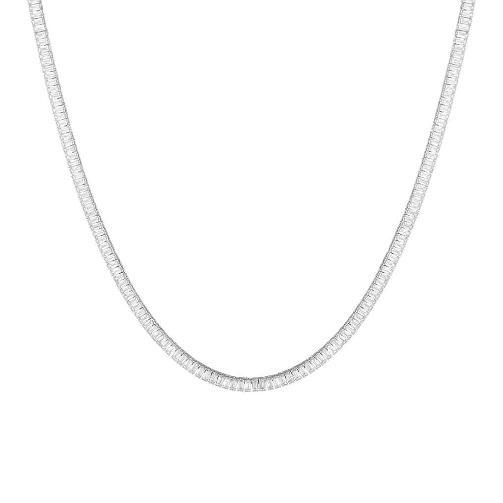 日本未入荷◆MEJURI◆Lab Grown Sapphire Baguette Necklace Lab Grown Sapphire Baguette Round Necklace