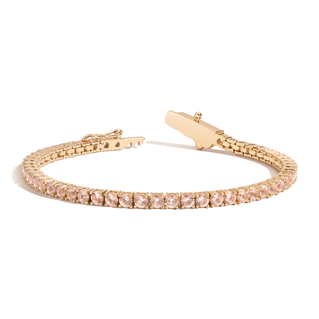Rose gold morganite tennis 2025 bracelet
