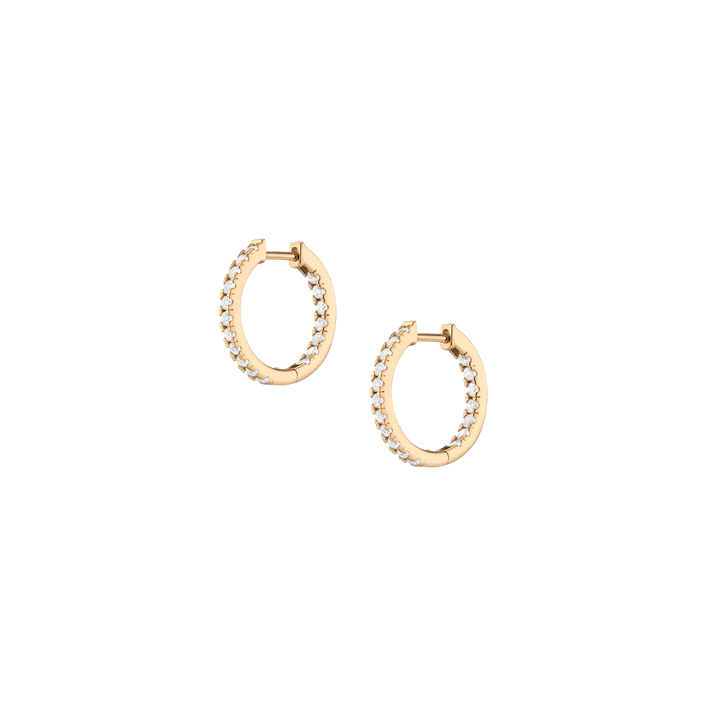Lab Grown White Sapphire Hoop Earrings