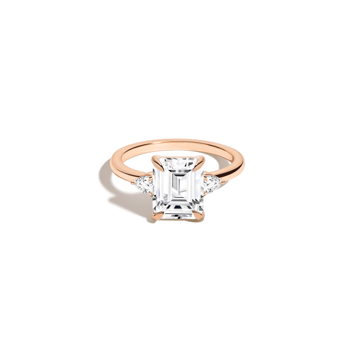 Emerald Gemstone Cocktail Ring Vermeil 14k 18k Rose Gold White Sapphire First
