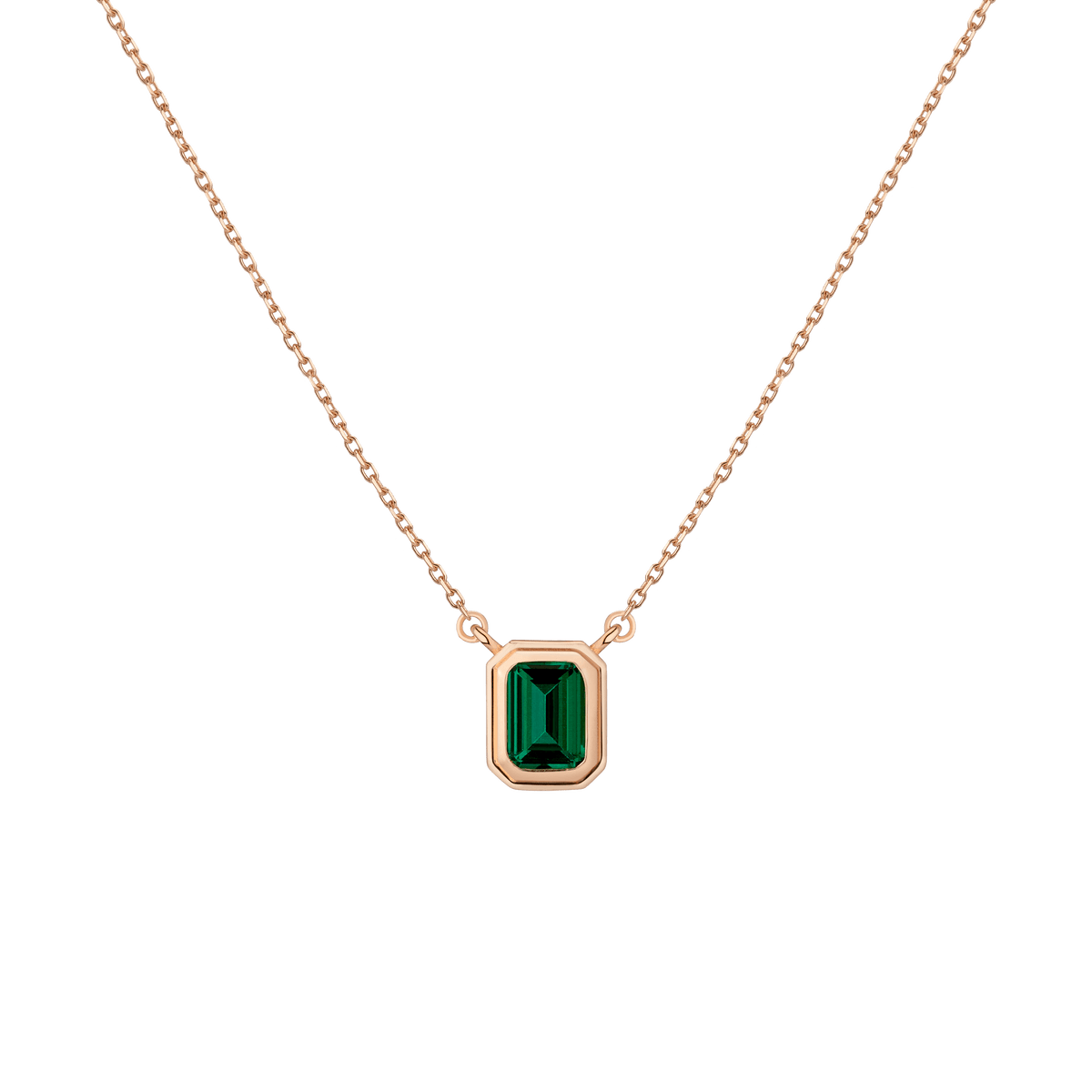 Emerald Heirloom Necklace Vermeil 14k 18k Rose Gold First