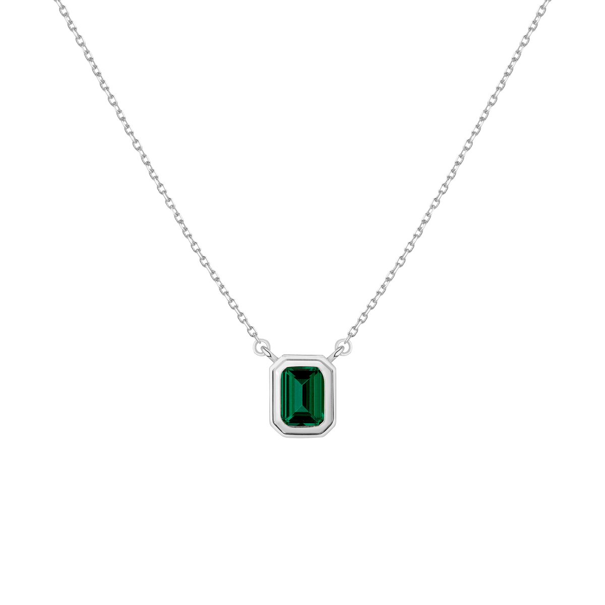 Emerald Heirloom Necklace Vermeil 14k 18k White Gold First