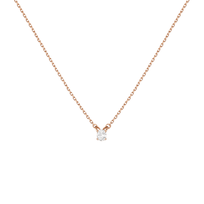 Oval Lab Grown Diamond Solitaire Necklace