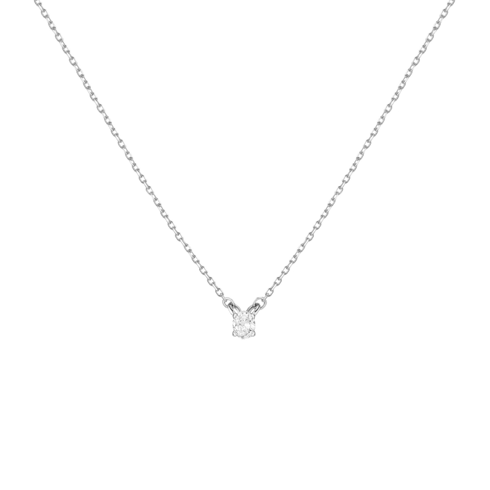 Oval Lab Grown Diamond Solitaire Necklace