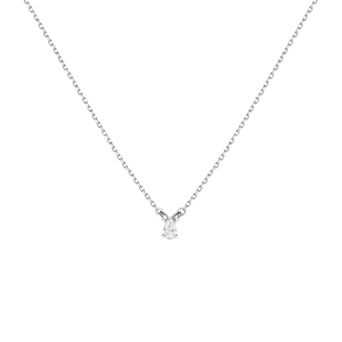 Pear Lab Grown Diamond Solitaire Necklace