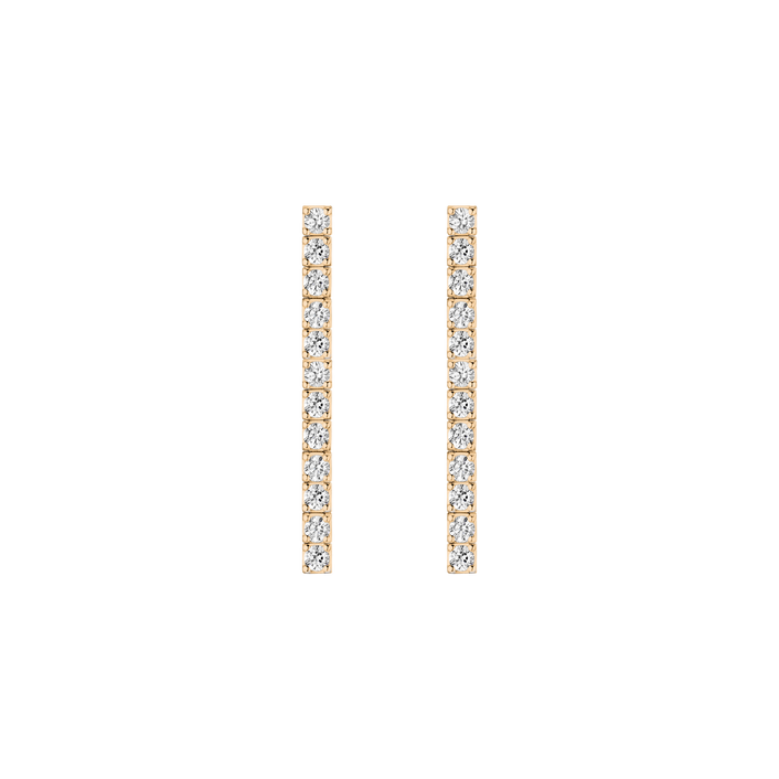 Lab Grown White Sapphire Tennis Earrings