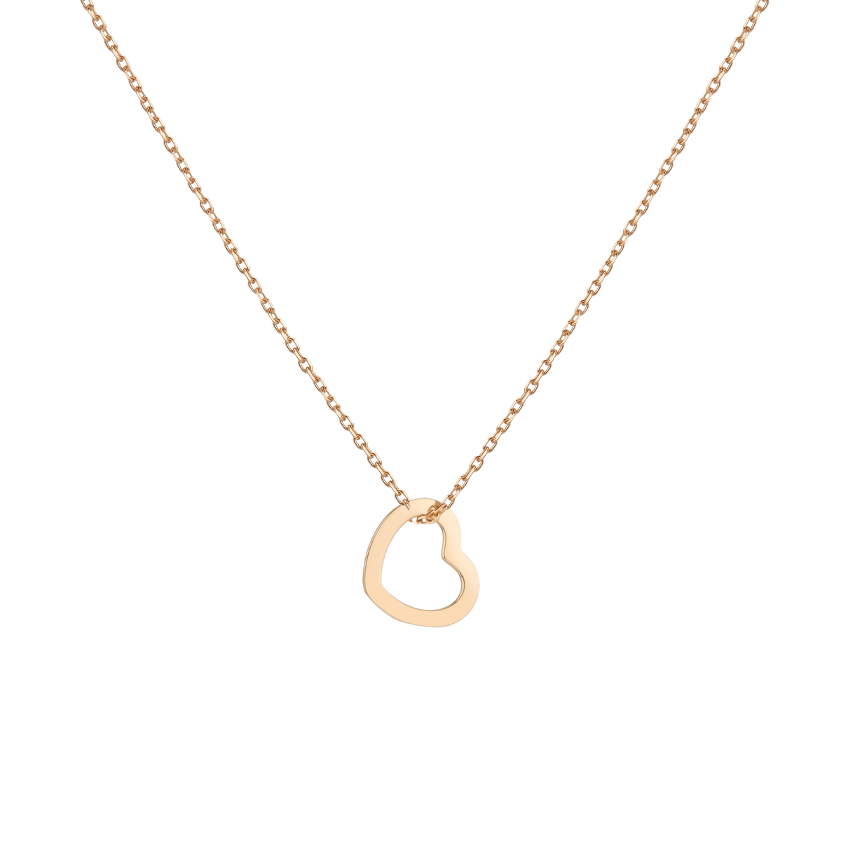 Lucky Charm Necklace 14k 18k Yellow Gold Heart
