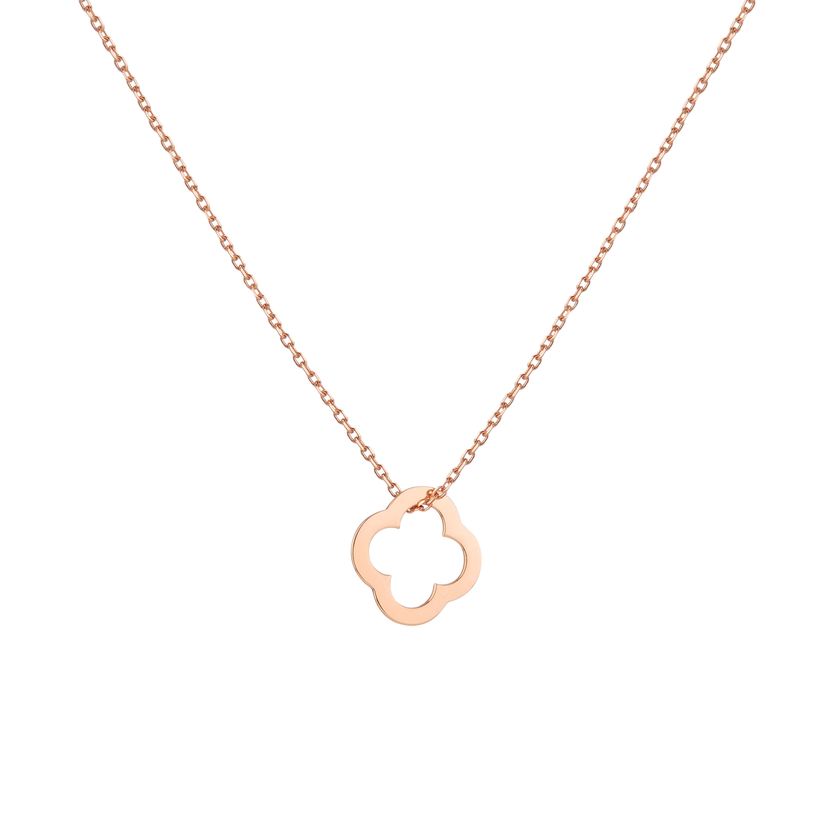 Lucky Charm Necklace 14k 18k Rose Gold Clover First