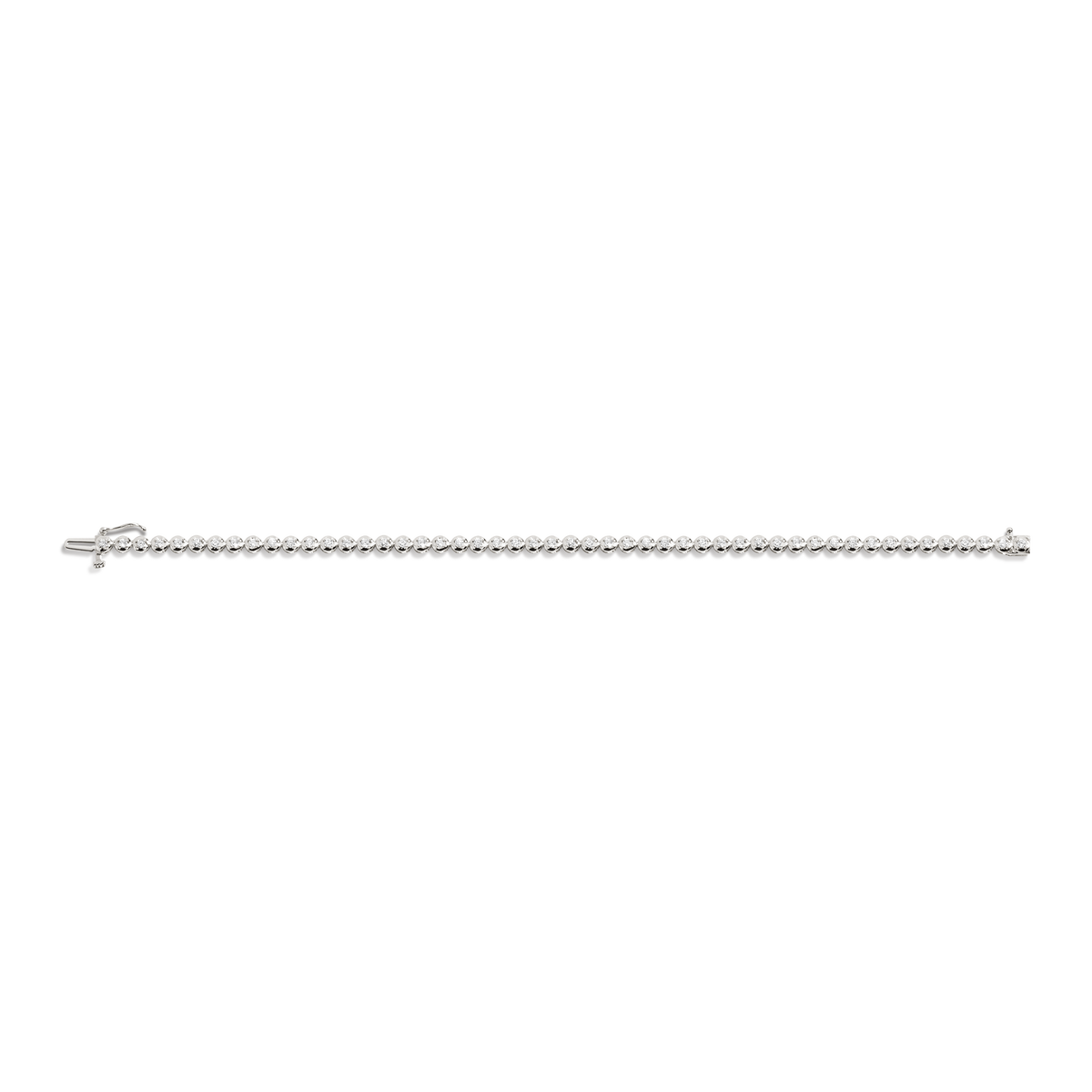 Mini Lab Grown Diamond Tennis Bracelet 14k White Gold 6.5in 7in 7.5in