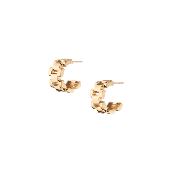 Panther Chain Link Hoop Earrings