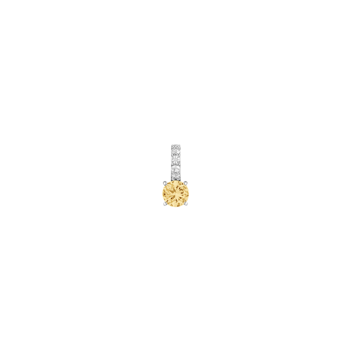Round Cut Tennis Charm Pendant