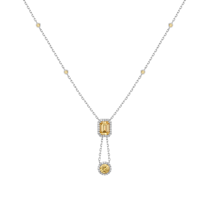 Lab Grown Canary Edwardian Lariat Necklace