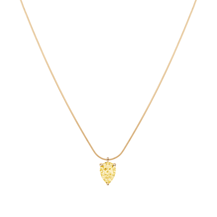 Aurate x Marilyn Monroe: Lab Grown Yellow Canary Pendant Necklace