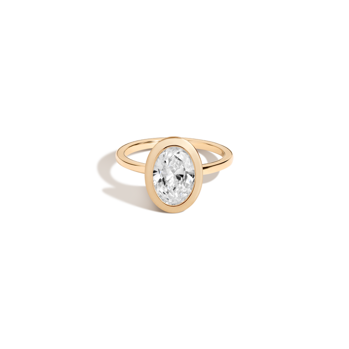 2ct Oval Lab Grown Diamond Bezel Ring