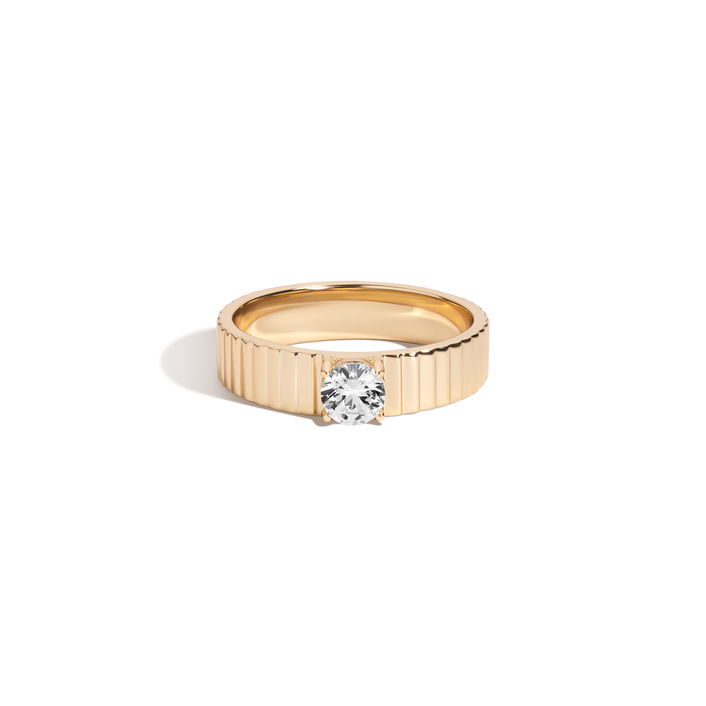 Round Lab Grown White Sapphire Infinity Ring
