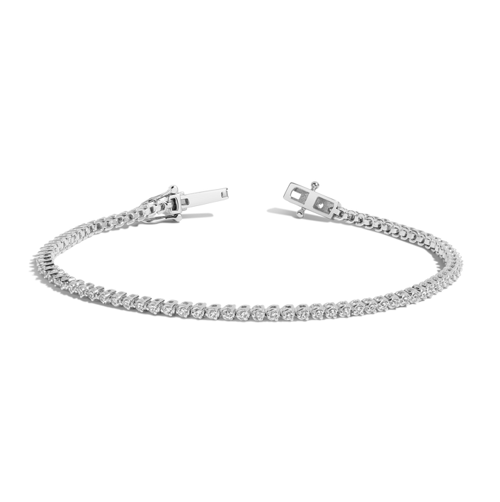 Lab Grown White Sapphire Barely There Tennis Bracelet