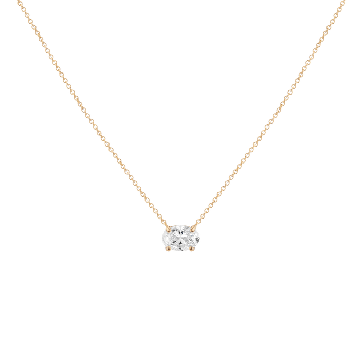 0.75ct Oval Lab Grown Diamond Necklace