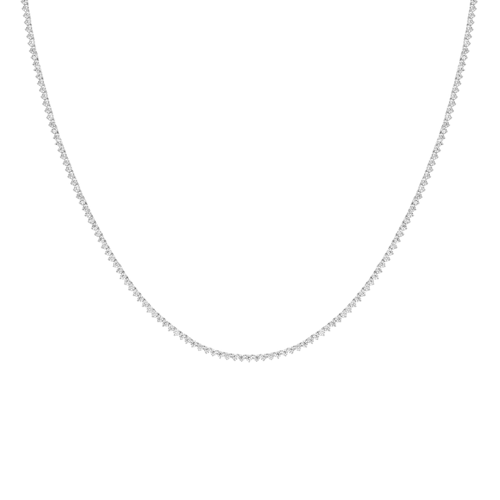 6ct Three-Prong Lab Grown Diamond Tennis Necklace