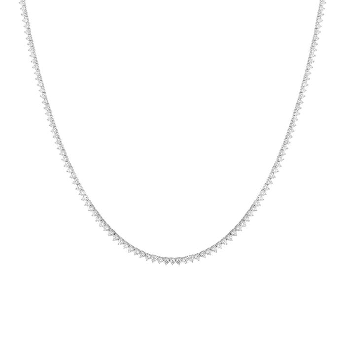7ct Three-Prong Lab Grown Diamond Tennis Necklace