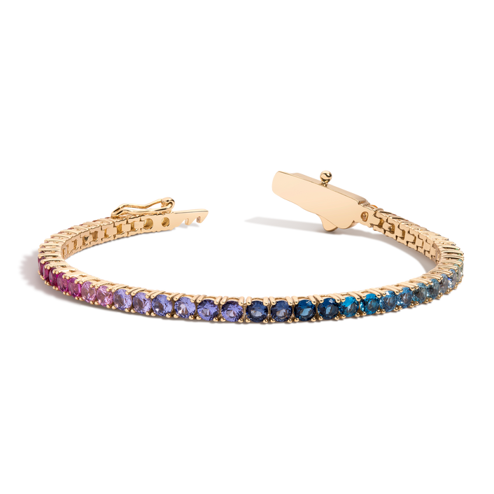 Ombré Rainbow Tennis Bracelet