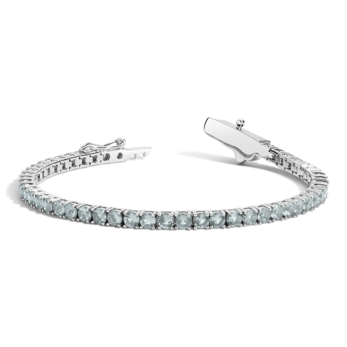 Lab Grown Blue Tourmaline Tennis Bracelet