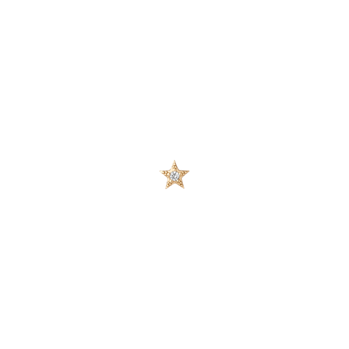 Lab Grown White Sapphire Star Stud Earrings