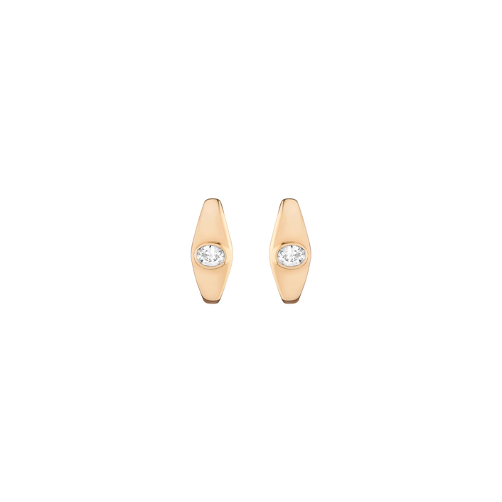 Chunky Lab Grown Diamond Oval Huggie Earrings