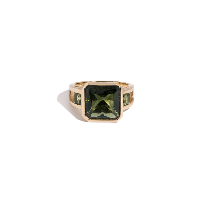 Vintage Green Tourmaline Cocktail Ring